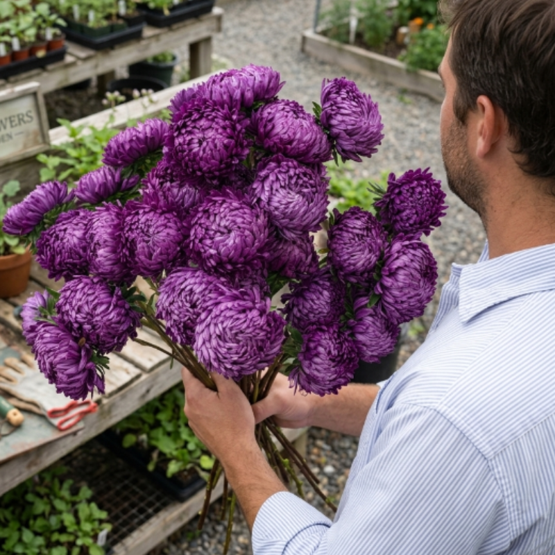 China Aster Seeds 'Giants of California' | Callistephus chinensis