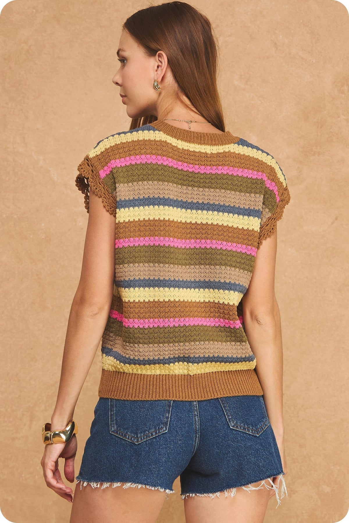 Lori multi-color stripe sweater