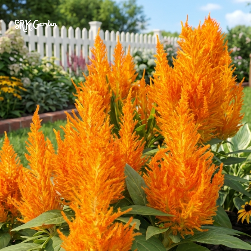25 Sunday Orange Celosia Seeds, Copper fire Color, Celosia Plumosa