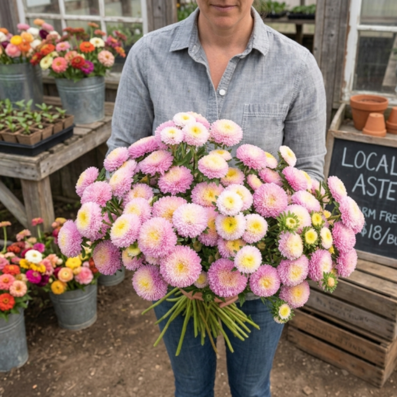 China Aster Seeds 'Giants of California' | Callistephus chinensis