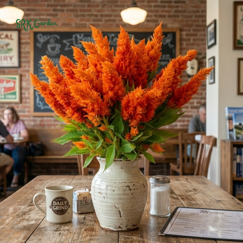 25 Sunday Orange Celosia Seeds, Copper fire Color, Celosia Plumosa
