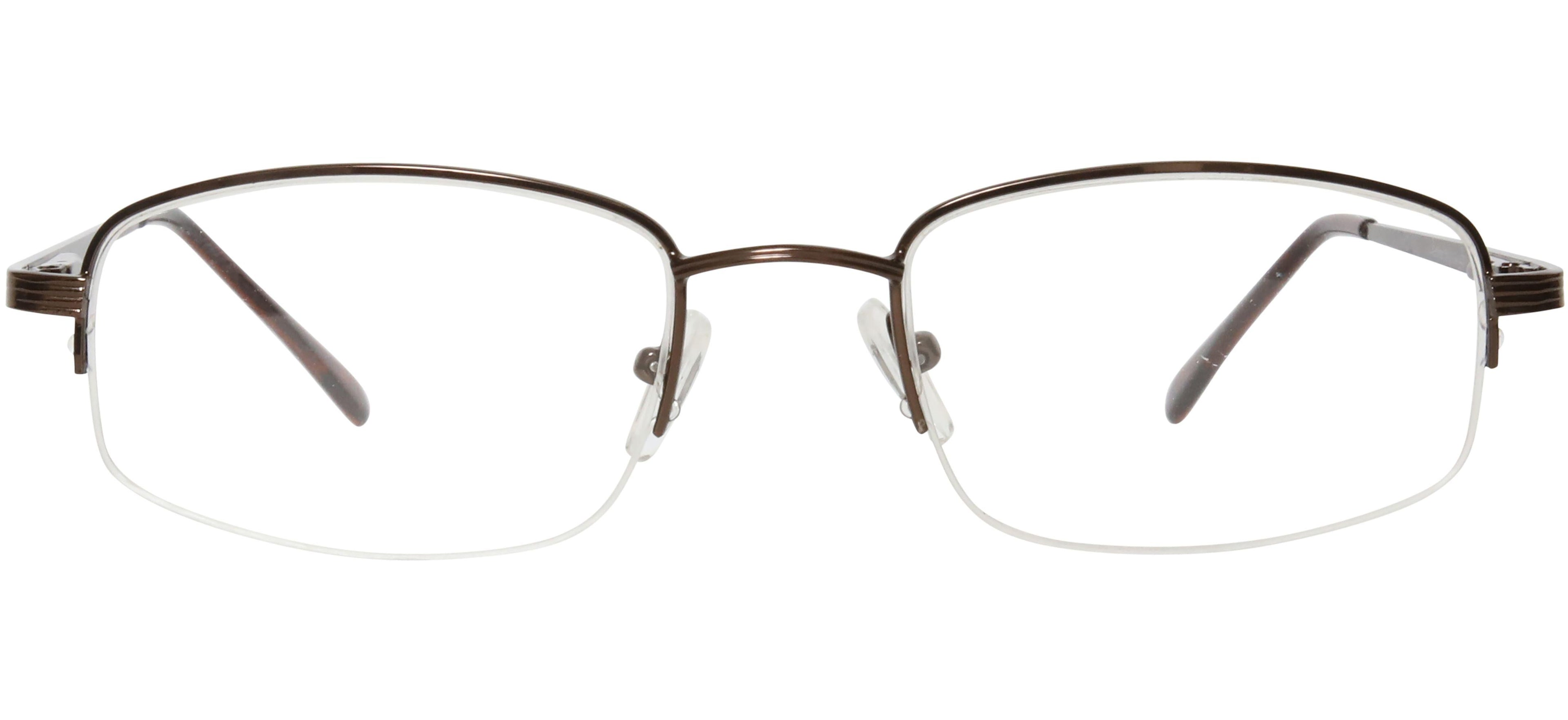 Blue Light Blocking Glasses Rectangle Half Rim 201959 Eyeglasses Includes Blue Light Blocking Lenses