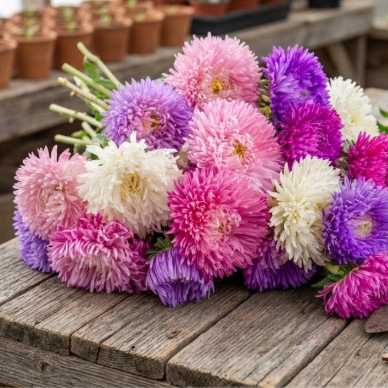 China Aster Seeds 'Giants of California' | Callistephus chinensis