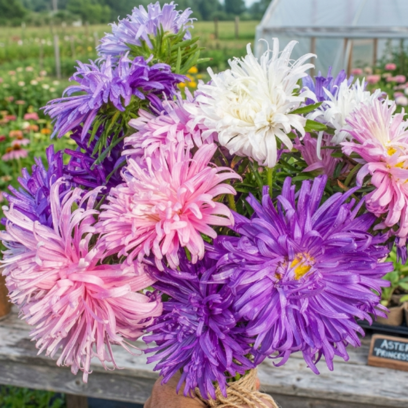 China Aster Seeds 'Giants of California' | Callistephus chinensis