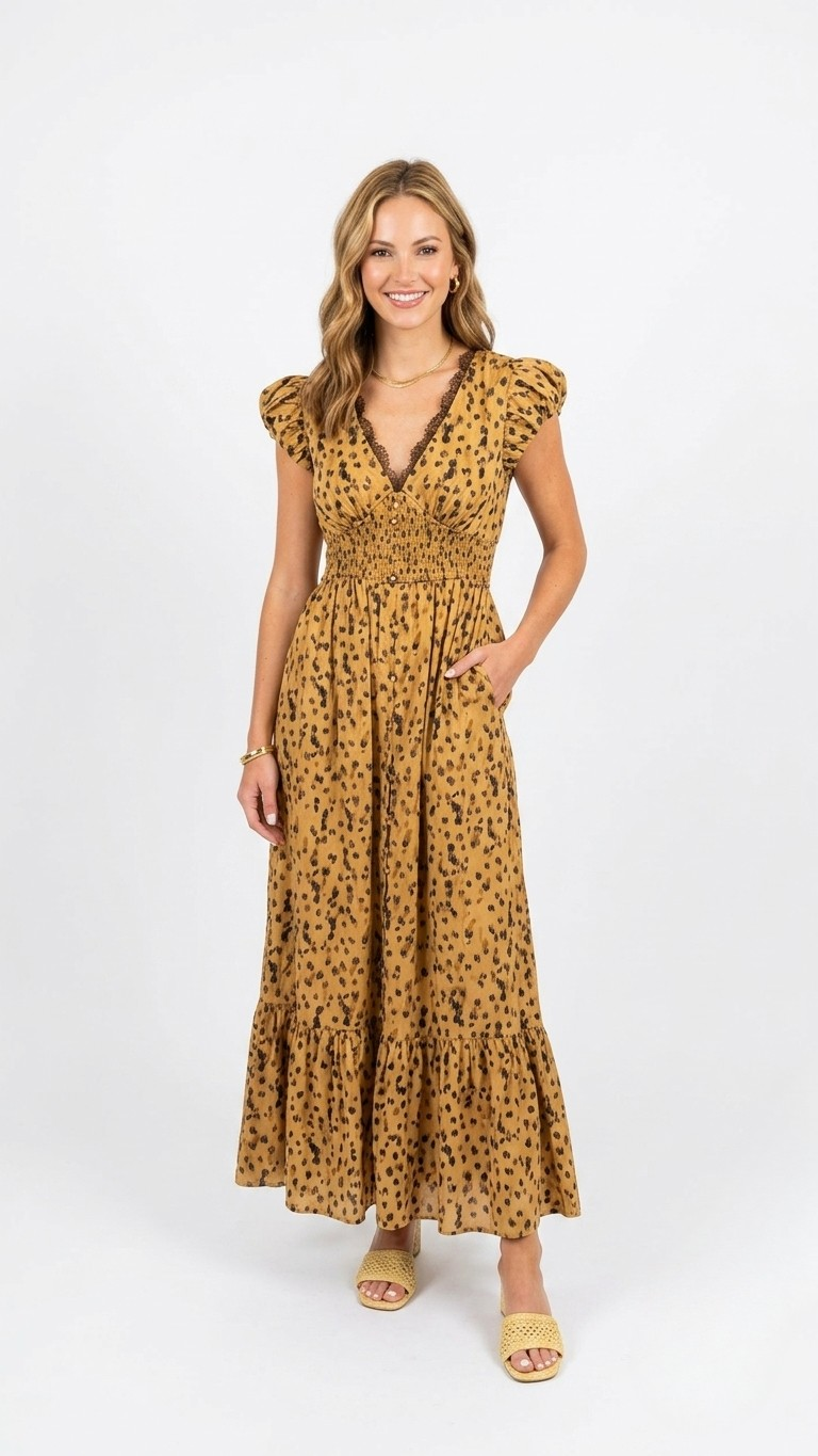 Becca animal print maxi dress