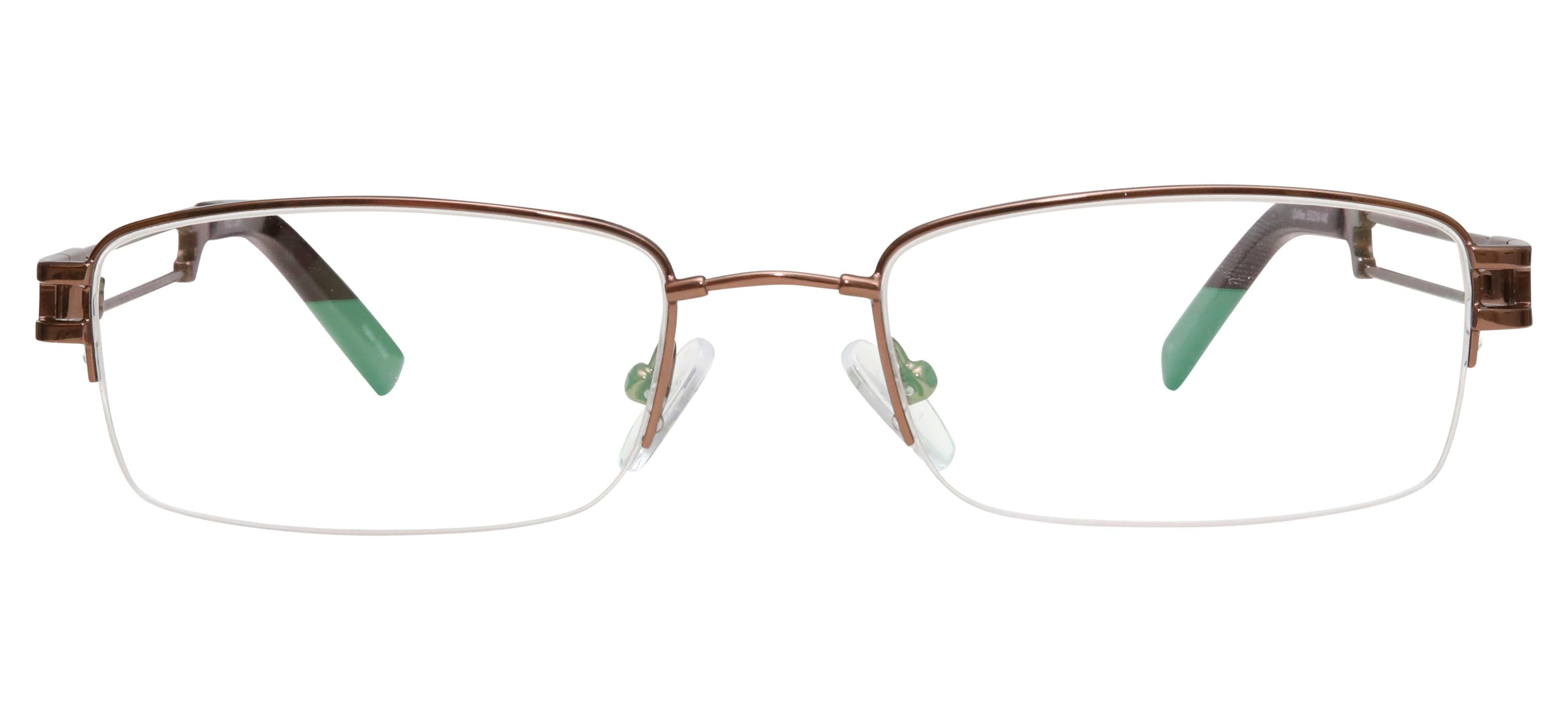 Blue Light Blocking Glasses Rectangle Half Rim 201937 Eyeglasses Includes Blue Light Blocking Lenses