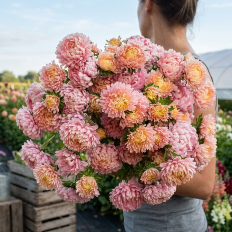 China Aster Seeds 'Giants of California' | Callistephus chinensis