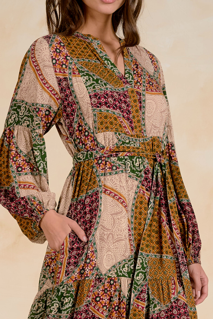 Suzanna printed midi dress