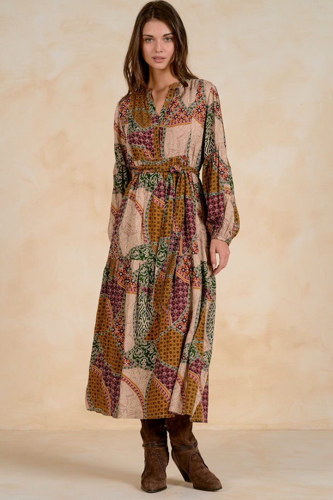 Suzanna printed midi dress